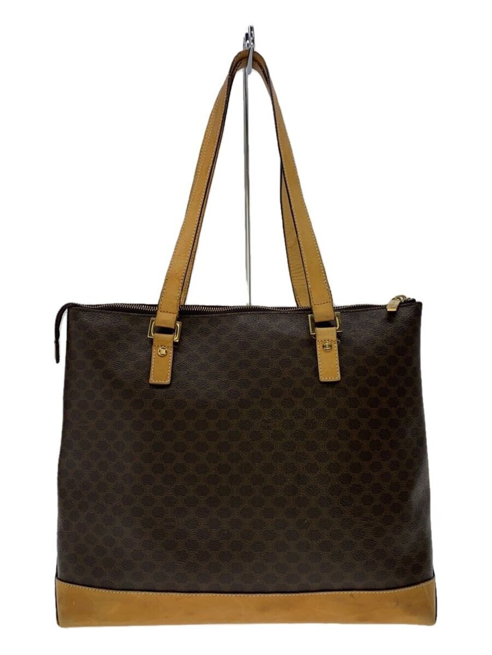 Celine Shoulder Bag Macadam Leather Brown